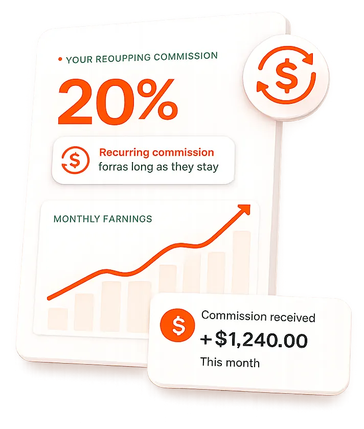Commission earnings illustration